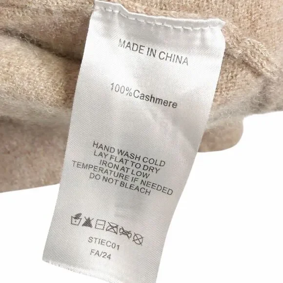 Quince Mongolian Cashmere Full-Zip Hoodie Sweater Small Women's Oatmeal - Picture 13 of 13